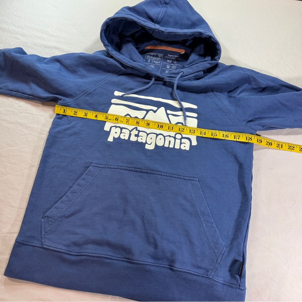 Patagonia Womens Small Fitz Roy Rambler Organic Hoody Blue - Picture 3 of 6